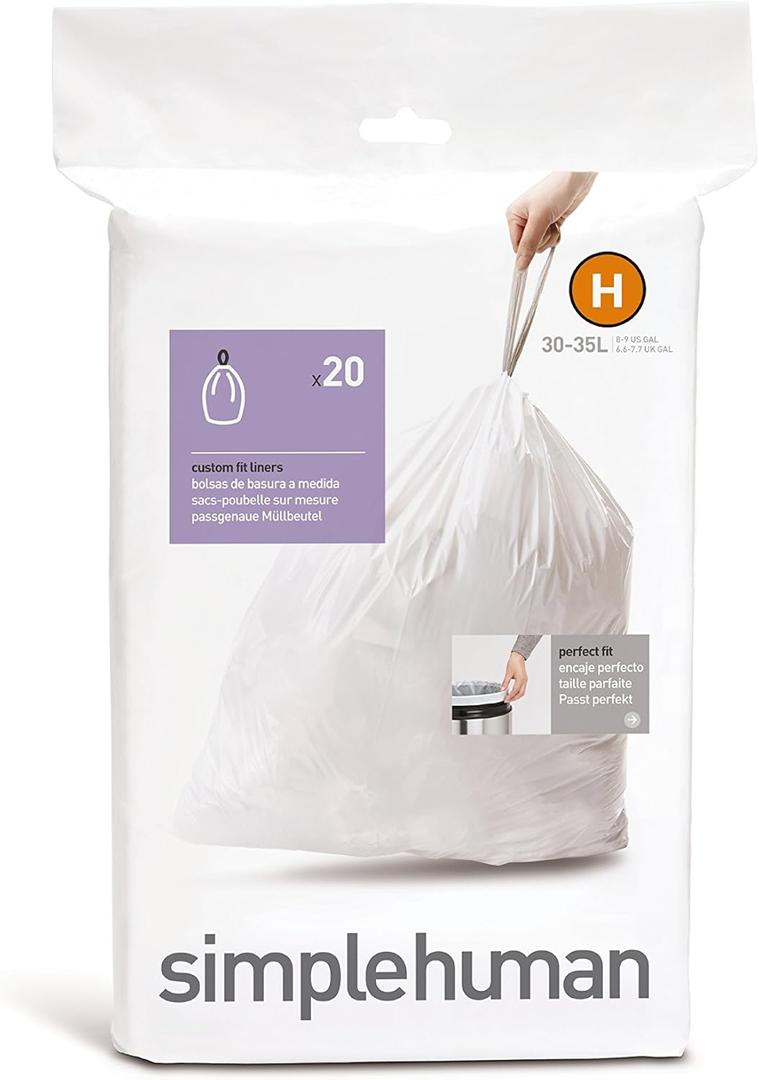 Simplehuman CW0168 Custom Fit Can Liner H