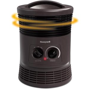 Honeywell HHF360V 360 Degree Surround Fan Forced Heater with Surround Heat Output Charcoal Grey Energy Efficient Portable Heater with Adjustable Thermostat & 2 Heat Settings, Small