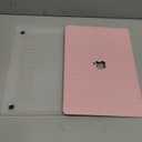 Seorsok Compatible with MacBook Air 13 Inch Case 2022-2018 Release A1932 A2179 M1 A2337,Elegant Leather Plastic Hard Shell Case Transparent Keyboard Cover,Pink Woven Fabric No Logo Cutout Design