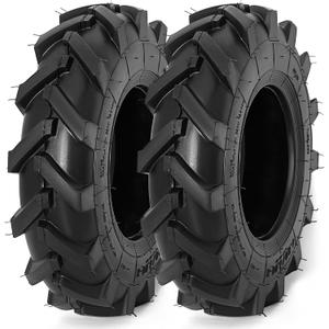 2 PCS 4.80/4.00-8 Tires, 4.80x4.00-8" Tubeless Turf Lawn Garden Tires for Tractor Tillers Golf Cart Most Garden Lawn Mower Tires