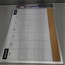 Monthly Calendar Dry Erase Board for Wall, 17"x13" Double-Sided Magnetic Calendar White Board with Cork, Silver Aluminum Alloy Frame Hanging Small Whiteboard for Office, Home, School