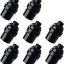 E26 E27 Light Socket,8-Pack Black Edison Retro Pendant lamp Holder, E26 E27 Plastic Standard Screw-in Socket Maximum Wattage 250W Heat Resistant Up to 200 Fire Resistant