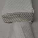 Cube Pillow - 24"x12"x5" Soft Memory Foam Pillows for Side Sleepers - Pain Relief for Neck & Shoulders- Included Extra Pillow Cover - White Square Pillow