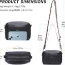 Small Crossbody Bags for Women, Vegan Leather Purse with Wide Adjustable Strap | Lightweight Shoulder Purse (Blue)