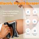 Electric Muscle Scraper Tool with Vibration,Massage& Heat, Portable Gua Sha Massager for Full Body Muscle Recovery, Relaxation, and Pain Relief (Black)