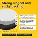 Peel-&-Stick Flexible Adhesive Magnets - 120 Magnetic Dots for Office Supplies, Whiteboard, Crafts, Fridge, & School Projects