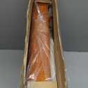 15 Inch Storage Ottoman with Wooden Legs - Cube Foot Rest Stool, Square Footstool, Comfortable Seat with Lid, Foldable Fabric Ottoman, Space-Saving Orange