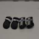 QUMY Dog Shoes for Small Dogs, Puppy Dog Boots & Paw Protector for Winter Snow Day, Summer Hot Pavement, Waterproof in Rain Weather, Outdoor Hiking, Indoor Hardfloor with Skid-Resistant Sole Black 4 (size 4: 1.89"x1.51"(L*W))