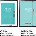 LaVie Home 24 x 34 Picture Frame Black Poster Frame,Display Pictures 20x30 with Mat or 24x34 Without Mat, Stable and Sturdy Frame and Polished Plexiglass, Horizontal and Vertical Format of The Walls