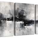 DZRWUBHS Large Wall Art for Living Room Canvas Wall Decor for Bedroom Black And White Wall Painting Inspirational Abstract Pictures Artwork Modern Office Ready to Hang Minimalist Home Decor Set of 3 20x28