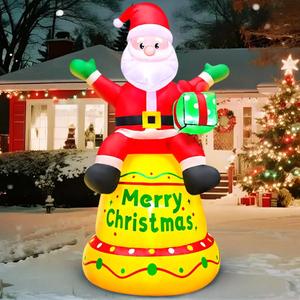 KOOY 5FT Christmas Inflatable Decoration Outdoor, Inflatable Santa Blow Up Yard Decoration Outdoor with Built-in LED for Christmas Xmas Party Decor Winter Yard Outside Garden Holiday Decoration