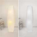 Paper Floor Lamp, Japanese Lamp with Rice Paper Lantern Shade, Minimalist Style Corner Floor Lamp for Bedroom, Office& Living Room (No Bulb)