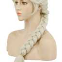 VGbeaty Adult Women Long Beige Braided Wig Halloween Cosplay Party Costume Wig (Beige)
