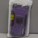 for Galaxy A50 Case with Tempered Glass Screen Protector,Hybrid Drop Test Slim Fit Cover with Car Mount Kickstand Slim Fit Protective Phone Case for Galaxy A50/A30S/A50S,Purple