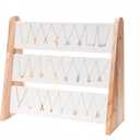 Necklace Holder 3 Tier Wood Necklace Organizer Stand with White Velvet, Necklace Display Stand for Selling, Chain Necklace Holder Rack for Show, 72 Necklaces Bracelets