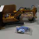 KidsFaves Remote Control Excavator Toys for Boys Turns 680-degree 2 Batteries Metal Shovel Lights/Sounds Construction Toys Birthday Gifts Boy Toys for 3 4 5 6 7 8 Years Old