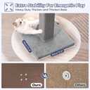Large Cat Scratching Post with Heavy Duty Base 33" Sturdy Tall Sisal Scracher Post and 2 Interactive Hanging Balls for Big Cats-Grey
