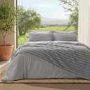 Bedsure 2-in-1 Comforter Set, Detachable Blanket, Grey Oversized King
