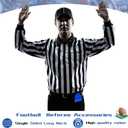 Deekin 6 Pcs Football Penalty Flags and 2 Pcs Football Throw Down Single Sided Long Neck Bean Bag Yellow Penalty Flag Referee Flag for Football Games Party Accessory