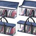 Hat Storage for Baseball Caps, Non-woven Wide Hat Organizer, Large Sports Hat Storage Bag, Hat Racks Holder for Closet with Handles, Hat Organizer Case for Home (Grey, 4Pack)