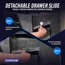 12 Inch Drawer Slides 1 Pairs (2pcs) Heavy Duty Full Extension Ball Bearing, Side Mount Drawer Rails, 12" Drawer Slide Glides for Dresser, Cabinet, Kitchen - Draw slides Sliders 100LB Capacity