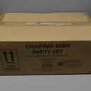 Large Full Size 33-Pcs Disposable Chaffing Buffet with-Covers, Utensils, Fuel Cans  Premium Chafing Dish Set for Events, Parties, Catering