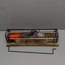 Coffee Mug Holder Organizer 2 Pack with 12 Mug Hooks Mug Rack Wall Mounted with Coffee Bar Sign Farmhouse Coffee Accessories and Organizer with Metal Basket Floating Shelves for Wall Weathered Walnut