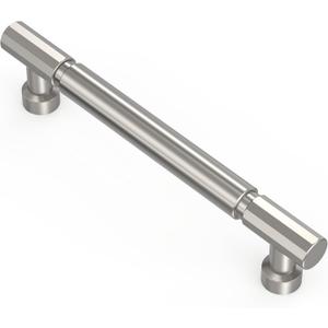 Alzassbg Brushed Satin Nickel Cabinet Pulls and Handles 10 Pack, AL3096SN | 5 Inch Hole Center, Contemporary Style, Decorative Hardware Handles, for Cabinets and Drawers