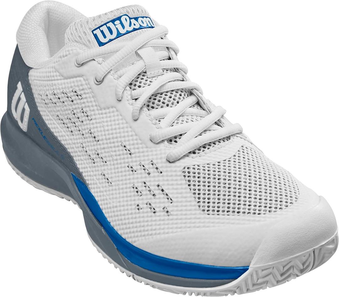 WILSON Men's Rush Pro Ace Pickler Sneaker (11.5, White/Grey/Classic Blue)