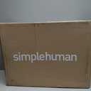 simplehuman 40 Liter / 10.6 Gallon Slim Kitchen Step Trash Can With Secure Slide Lock, White Plastic
