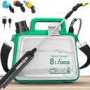 2026 Upgrade Battery Powered Garden Sprayer 2 Gallon, Electric Sprayer with USB Rechargeable Handle,3 Mist Nozzles, Retractable Wand, Adjustable Shoulder Strap,Weed Sprayers in Lawn & Garden