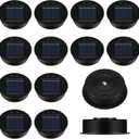 Jeyiour 12 Pack Solar Light Replacement Tops Replacement Solar Light Parts Waterproof LED Panel Lantern Lid Outdoor Top Kit for Hanging Lanterns Patio Decor(2.76 in)