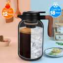 68oz Thermal Coffee Carafe, Insulated Coffee Carafes for Keeping Hot, Stainless Steel Double Wall Vacuum, Large Thermos for Hot Drinks, Hot Liquids