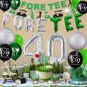 40th Birthday Decorations for Men, Golf Themed Happy 40th Birthday Party Decorations Balloons Numbers Banner Accessories Gifts for Men