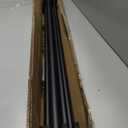 Double Curtain Rods with Aluminum End Cap and Full Surround Brackets,1-Inches Front and 5/8 Inches Back Adjustable Double Window Drapery Rod for Sheer and Blackout Curtains,72-144" ,Matte Black