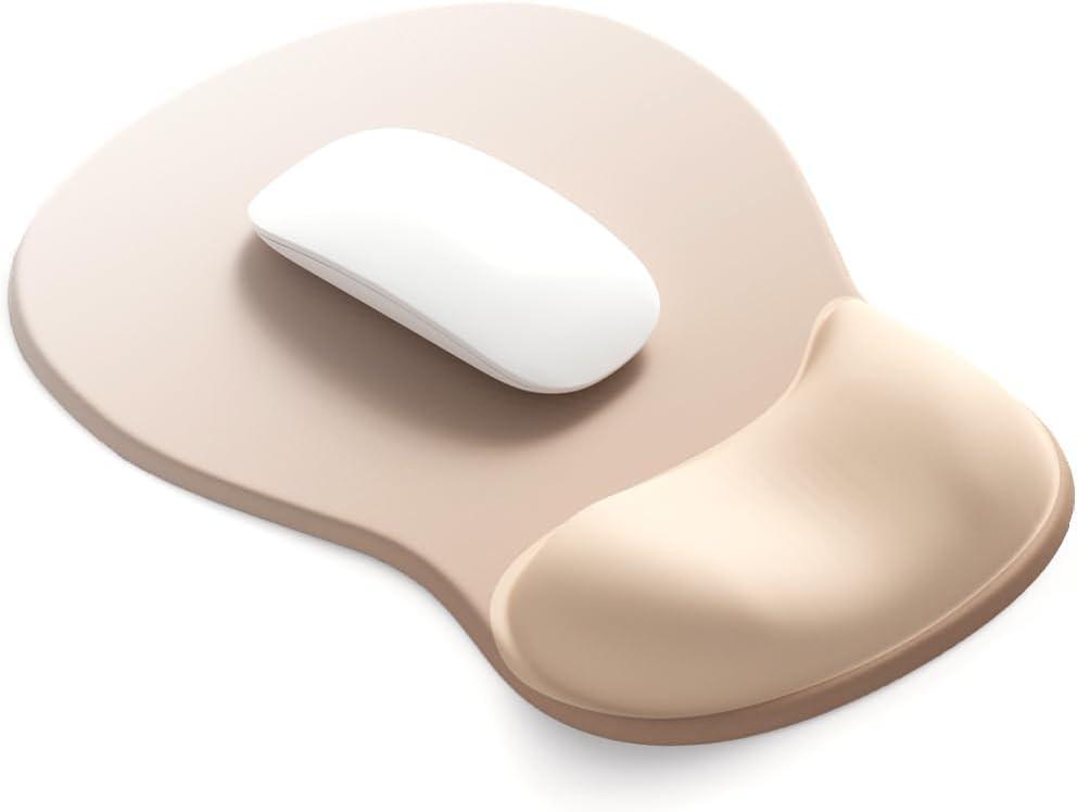 ErgoComfort Gel Wrist Rest Mouse Pad-Ergonomic Office Mousepad with Wrist Support-Non-Slip, Design Desk Accessories Mat for Home&Game Decor (06Nude Rest)