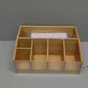 Coffee Station Organizer Condiment Organizer for Countertop Farmhouse Coffee Caddy with Removable Dividers Small Cute Office Bar Accessories for Tea Bags, Pods, Syrup, Cups, and Stirrer