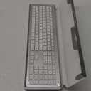 Wireless Keyboard and Mouse Combo - Full Size Slim Thin Wireless Keyboard Mouse with Numeric Keypad 2.4G Stable Connection Adjustable DPI (White & Silver)