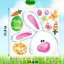 5 x Easter Window Clings Decorations for Glass Easter Window Stickers Decal Large Bunny Stickers Spring Wall Window Decor