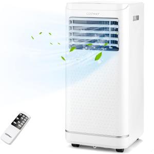 10000 BTU Portable Air Conditioner, Personal AC Unit with Dehumidifier & Fan Mode, Sleep Mode, 24H Timer, LED Display, Child Lock, Remote Control, Cool Rooms up to 350 Sq.Ft (10000BTU)