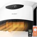 GiveBest Electric Wall Heater with WiFi and Remote Control, Floor or Wall Mounted Heater, Large Room Coverage, 3 Heating Modes, 1500W Fast Heating Space with Thermostat for Indoor Room Use, White