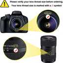 Camera Lens Hood Collapsible Reversible Filter Thread Rubber Digital Hood DSLR Cap Shade (For 70-90mm Lens)