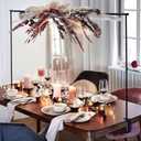 Over The Table Rod Stand with Clamps-Thickened Metal Table Arch Stand Rod, Adjustable Length(60"-110"), Easy to Install, Perfect for Valentine's Day Wedding Party Birthday
