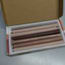 Candlesticks Brown Taper Candles 10.5 inch Dripless Tapered Candles Ideal as Dinner Candles Smokeless and Unscented Long Burning,Set of 12