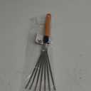 Fiskars Xact Hand Rake, Heavy Duty Gardening Hand Tool with Ergonomic Handle and Hanging Hole for Storage, Stainless Steel Head and Tines, Perfect for Maintaining a Raised Garden Bed