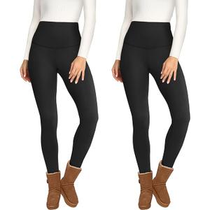 black leggings with fleece lining 2pac L