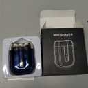 2026 New Model Mini Dual-Head Electric Shaver, Electric Mini Portable Razor, Pocket Size Washable Double Head Razor, Rechargeable Waterproof Compact Electric Shaver for Home, Car, Travel (Blue)