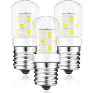E17 LED Light Bulb, 3W LED Microwave Bulbs Under Hood 40W Equivalent, 8206232A for Whrilpool Microwave - Appliance Light Bulbs Daylight Cold White 6000K for Refrigerator Oven Stove Range Hood, 3pcs