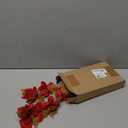 Geefuun 28PCS Christmas Tree Decorations: Poinsettias Artificial Flowers Ornaments Xmas Red Glitter Flower with Clips,3 Sizes(Not Included Stems)
