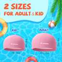 HIPPOPEA Hair Snug Fabric Swim Cap, High Elasticity Cloth Swimming Cap, Breathable, Lightweight & Comfortable, Fit Both Long Hair and Short Hair for Women Men Boy Girl